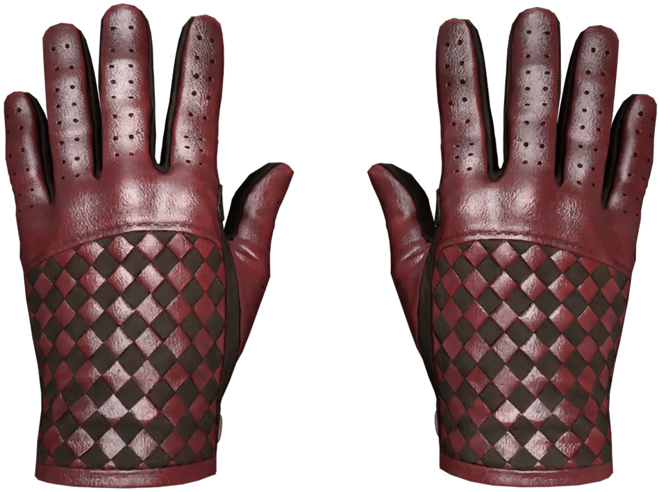 Preview image 1 of ★ Guantes de conductor | Entrelazado carmesí (Recién fabricado)