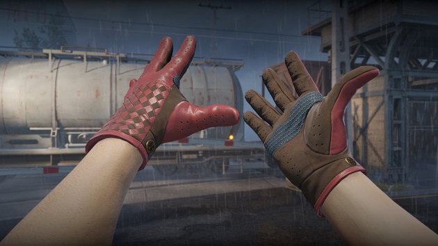 Preview image 2 of ★ Guantes de conductor | Entrelazado carmesí (Recién fabricado)