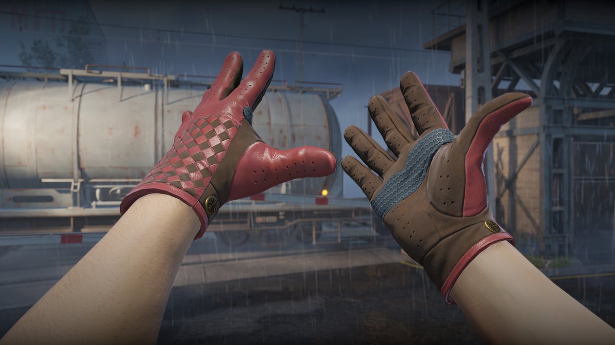 Preview image 2 of ★ Guantes de conductor | Entrelazado carmesí (Recién fabricado)