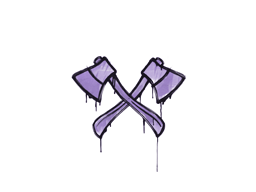 Graffito sigillato | Asce incrociate (Viola violento)