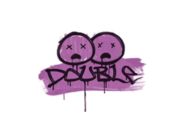 Graffiti scellé | Double (Rose bazooka)