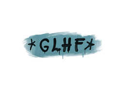 Graffito sigillato | GLHF (Blu metallico)