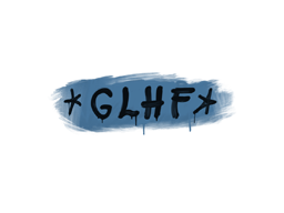 Zalakowane graffiti | GLHF (monarszy błękit)