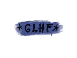 Grafiti precintado | GLHF (azul SWAT)