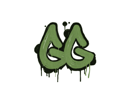 Zalakowane graffiti | GGEZ (bitewna zieleń)
