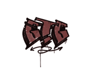 Zalakowane graffiti | GTG (ceglana czerwień) image