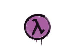 Graffiti scellé | Lambda (Rose bazooka)