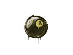 กราฟฟิตี้แบบปิดผนึก | 8-Ball (เหลืองลวดลาย)