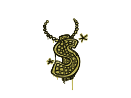 Graffiti scellé | Bling (Jaune pâle)