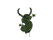 Grafiti precintado | Colgante con dólar (verde camuflaje) Grafiti precintado | Colgante con dólar (verde camuflaje) image