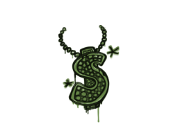 Graffiti scellé | Bling (Vert bataille)