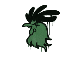 Versiegeltes Graffito | Cocky (Dschungelgrün)