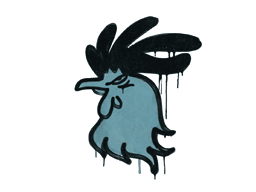 Versiegeltes Graffito | Cocky (Drahtblau)