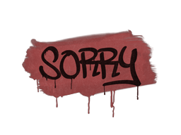 กราฟฟิตี้แบบปิดผนึก | Sorry (แดงเลือด)