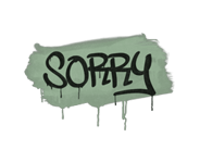 Versiegeltes Graffito | Sorry (Geldscheingrün) image