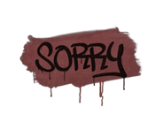 Grafiti precintado | Sorry (rojo ladrillo) Grafiti precintado | Sorry (rojo ladrillo) image