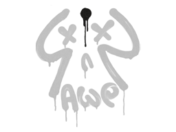 Graffiti scellé | Motif du recul de l'AWP (Blanc requin)