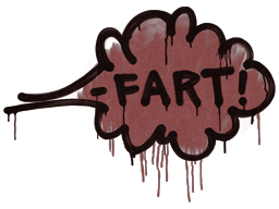 Grafiti precintado | Pedo (rojo ladrillo)