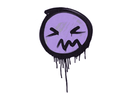 Versiegeltes Graffito | Grimasse (Brutales Violett)
