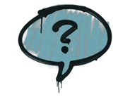 Signo de interrogación (azul cable) image
