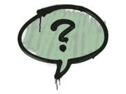 Signo de interrogación (verde billete) image