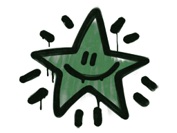 Grafite Lacrado | Estrela Brilhante (Verde selva)