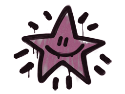 Versiegeltes Graffito | Augenstern (Prinzessinpink)
