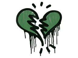 Grafite Lacrado | Coração Partido (Verde selva)