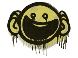 Versiegeltes Graffito | OMG (Glimmspangelb)