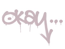 Graffito sigillato | Okay (Rosa maiale da guerra)