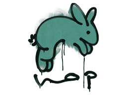 Graffiti scellé | Saut (Vert grenouille)