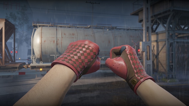 Preview image 3 of ★ Guantes de conductor | Entrelazado carmesí (Recién fabricado)