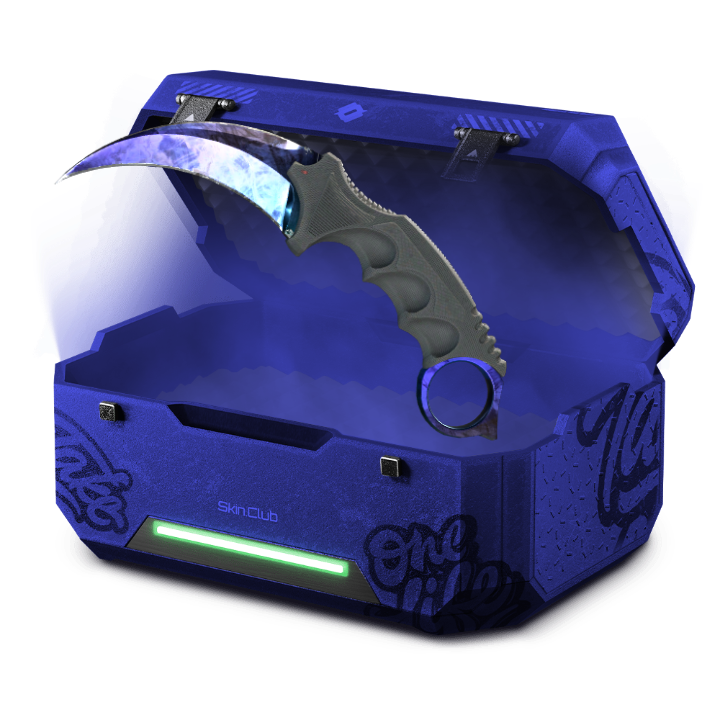 10% Ez hit blue knife