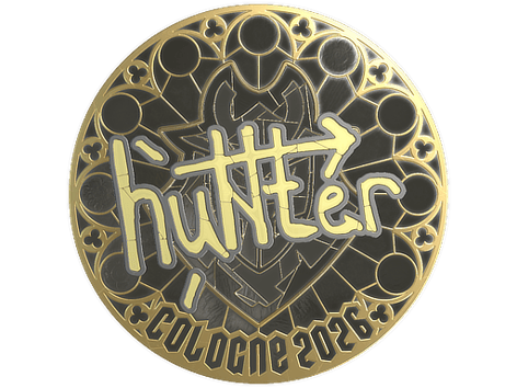 Adesivo | huNter- (Dourado) | Colônia 2026