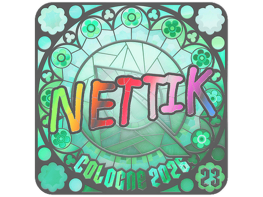 Pegatina | nettik (Holo, Ranked) | Cologne 2026
