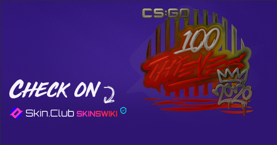 Sticker | 100 Thieves (Foil) | 2020 RMR - Skins Wiki