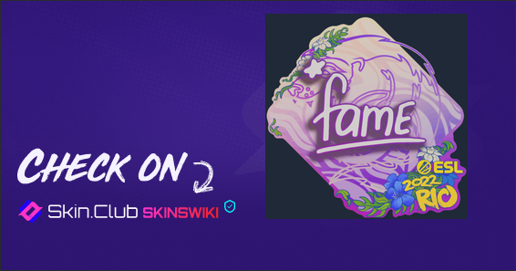 Sticker | fame | Rio 2022 - Skins Wiki