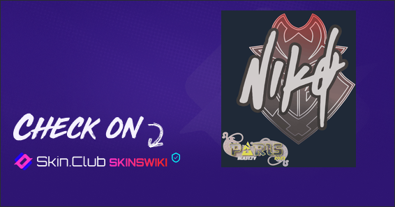 Sticker | NiKo | Paris 2023 - Skins Wiki