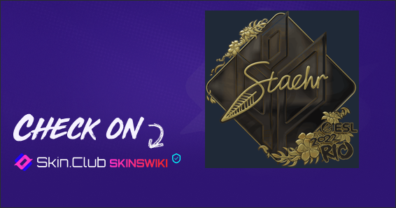 Sticker | Staehr (Gold) | Rio 2022