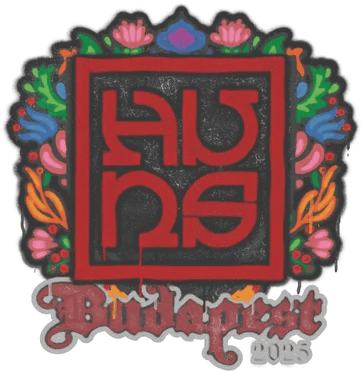 Zalakowane graffiti | The Huns | Budapeszt 2025