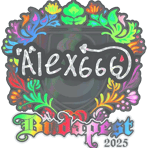 Sticker | alex666 (Holo) | Budapest 2025