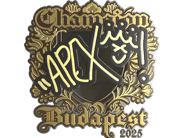Sticker | apEX (Gold, Champion) | Budapest 2025 image