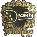 Sticker | decenty (Gold) | Budapest 2025