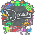 Sticker | decenty (Holo) | Budapest 2025