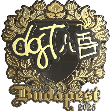 Calcomanía | dgt (dorada) | Budapest 2025