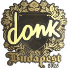 Sticker | donk (Gold) | Budapest 2025 image