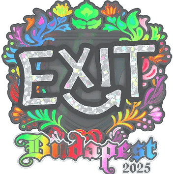 Calcomanía | exit (holográfica) | Budapest 2025
