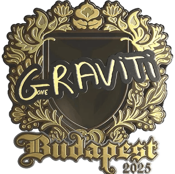 Calcomanía | Graviti (dorada) | Budapest 2025