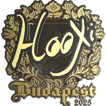 Calcomanía | HooXi (dorada) | Budapest 2025