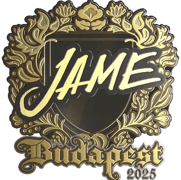 Calcomanía | Jame (dorada) | Budapest 2025
